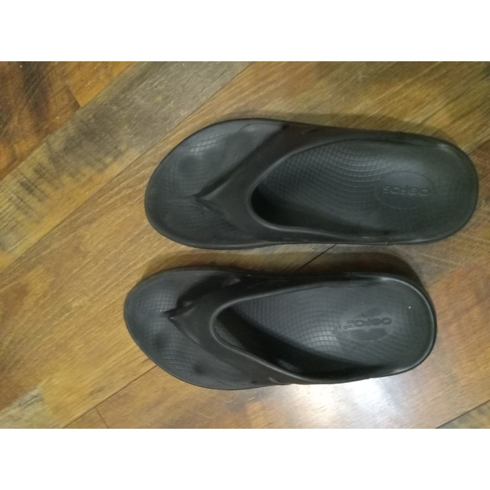 Oofos OOriginal Recovery‎ Sandals Black Thong Flip Flops Mens 8 Womens 10 EU 41